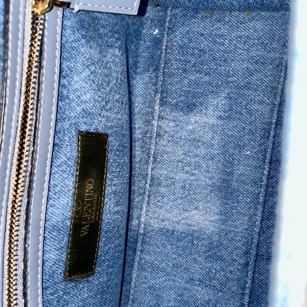 VALENTINO Denim Butterfly Applique Bag - Picture 7 of 8